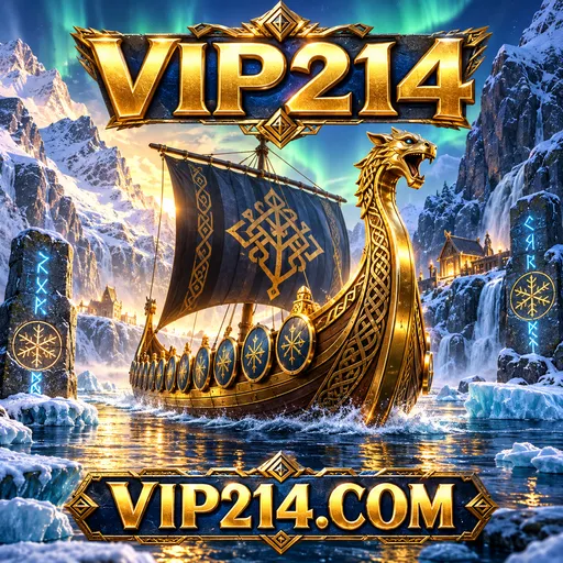 VIP214 · Ilustração de jogo slot, tema viking