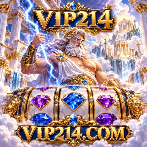 VIP214 · Ilustração de jogo slot, tema olympus